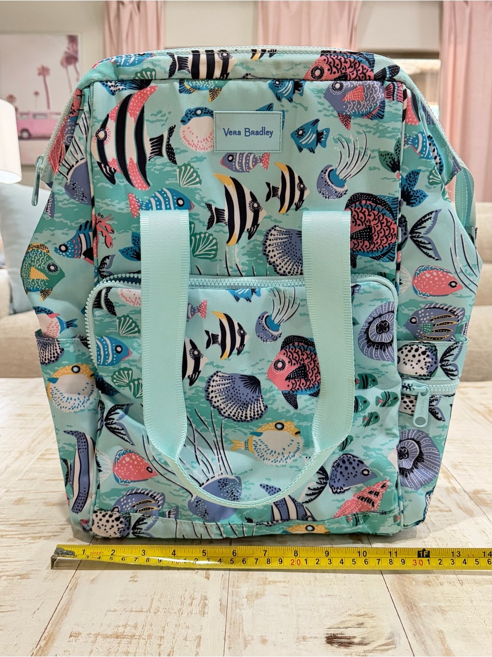 Vera Bradley Lighten Up Cooler Tite Backpack in Antilles Treasure